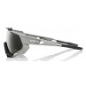 Okulary 100% SPEEDTRAP Soft Tact Stone Grey - Smoke Lens (Szkła Smoke, przepuszczalność światła 12% + Szkła Przeźroczyste, przep