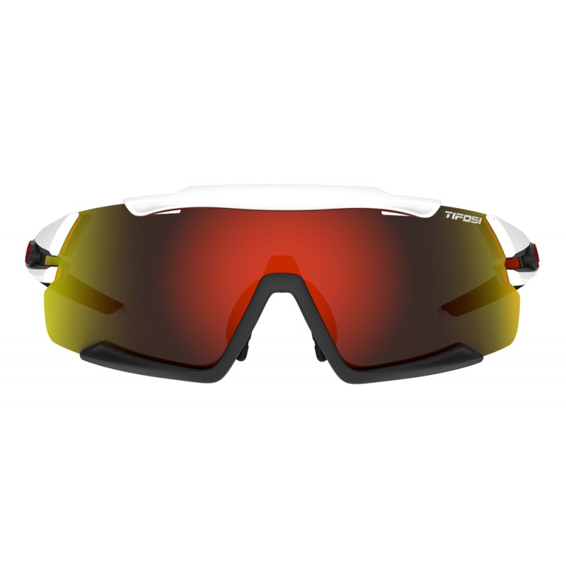 Okulary TIFOSI AETHON CLARION white/black (3szkła 14,5% transmisja światła Clarion Red, 41,4%  AC Red, 95,6% Clear) (NEW)