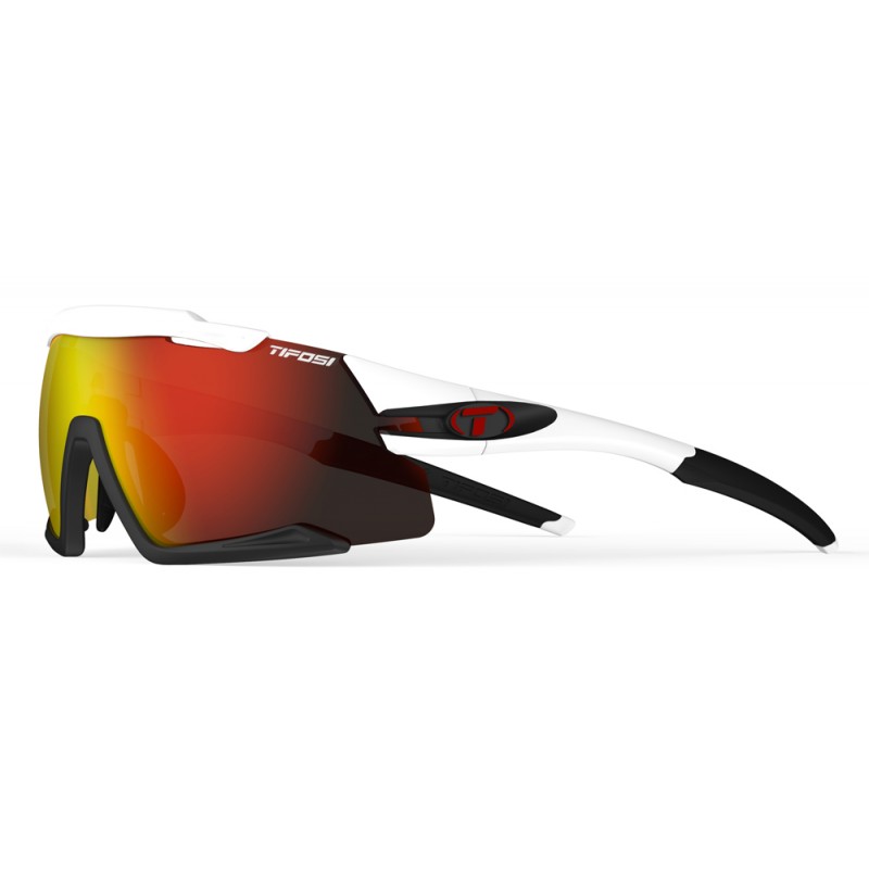 Okulary TIFOSI AETHON CLARION white/black (3szkła 14,5% transmisja światła Clarion Red, 41,4%  AC Red, 95,6% Clear) (NEW)