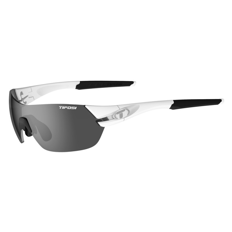 Okulary TIFOSI SLICE matte white (3 szkła 15,4% Smoke, 41,4% AC Red, 95,6% Clear) (NEW)