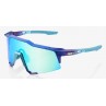 Okulary 100% SPEEDCRAFT Matte Metallic Into the Fade - Blue Topaz Multilayer Mirror Lens (Szkła Błękitne Lustrzane Wielowarstwow