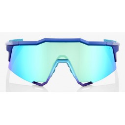 Okulary 100% SPEEDCRAFT Matte Metallic Into the Fade - Blue Topaz Multilayer Mirror Lens (Szkła Błękitne Lustrzane Wielowarstwow