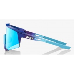 Okulary 100% SPEEDCRAFT Matte Metallic Into the Fade - Blue Topaz Multilayer Mirror Lens (Szkła Błękitne Lustrzane Wielowarstwow