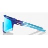 Okulary 100% SPEEDCRAFT Matte Metallic Into the Fade - Blue Topaz Multilayer Mirror Lens (Szkła Błękitne Lustrzane Wielowarstwow