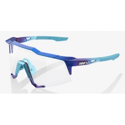 Okulary 100% SPEEDCRAFT Matte Metallic Into the Fade - Blue Topaz Multilayer Mirror Lens (Szkła Błękitne Lustrzane Wielowarstwow