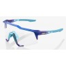 Okulary 100% SPEEDCRAFT Matte Metallic Into the Fade - Blue Topaz Multilayer Mirror Lens (Szkła Błękitne Lustrzane Wielowarstwow