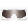 Okulary 100% SPEEDCRAFT Matte White - HiPER Silver Mirror Lens (Szkła Srebrne Lustrzane, przepuszczalność światła 14% + Szkła Pr
