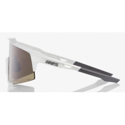 Okulary 100% SPEEDCRAFT Matte White - HiPER Silver Mirror Lens (Szkła Srebrne Lustrzane, przepuszczalność światła 14% + Szkła Pr