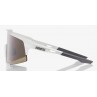 Okulary 100% SPEEDCRAFT Matte White - HiPER Silver Mirror Lens (Szkła Srebrne Lustrzane, przepuszczalność światła 14% + Szkła Pr