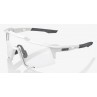 Okulary 100% SPEEDCRAFT Matte White - HiPER Silver Mirror Lens (Szkła Srebrne Lustrzane, przepuszczalność światła 14% + Szkła Pr