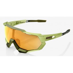 Okulary 100% SPEEDTRAP Matte Metallic Viperidae - Bronze Multilayer Mirror Lens (Szkła Brązowe Lustrzane Wielowarstwowe, przepus
