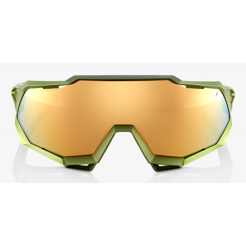 Okulary 100% SPEEDTRAP Matte Metallic Viperidae - Bronze Multilayer Mirror Lens (Szkła Brązowe Lustrzane Wielowarstwowe, przepus