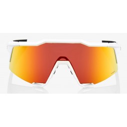 Okulary 100% SPEEDCRAFT Off White - HiPER Red Multilayer Mirror Lens (Szkła Czerwone Lustrzane Wielowarstwowe, przepuszczalność 