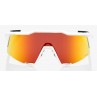 Okulary 100% SPEEDCRAFT Off White - HiPER Red Multilayer Mirror Lens (Szkła Czerwone Lustrzane Wielowarstwowe, przepuszczalność 