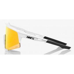 Okulary 100% SPEEDCRAFT Off White - HiPER Red Multilayer Mirror Lens (Szkła Czerwone Lustrzane Wielowarstwowe, przepuszczalność 