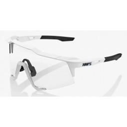 Okulary 100% SPEEDCRAFT Off White - HiPER Red Multilayer Mirror Lens (Szkła Czerwone Lustrzane Wielowarstwowe, przepuszczalność 