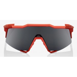 Okulary 100% SPEEDCRAFT Soft Tact Coral - Black Mirror Lens (Szkła Czarne Lustrzane, przepuszczalność światła 11% + Szkła Przeźr