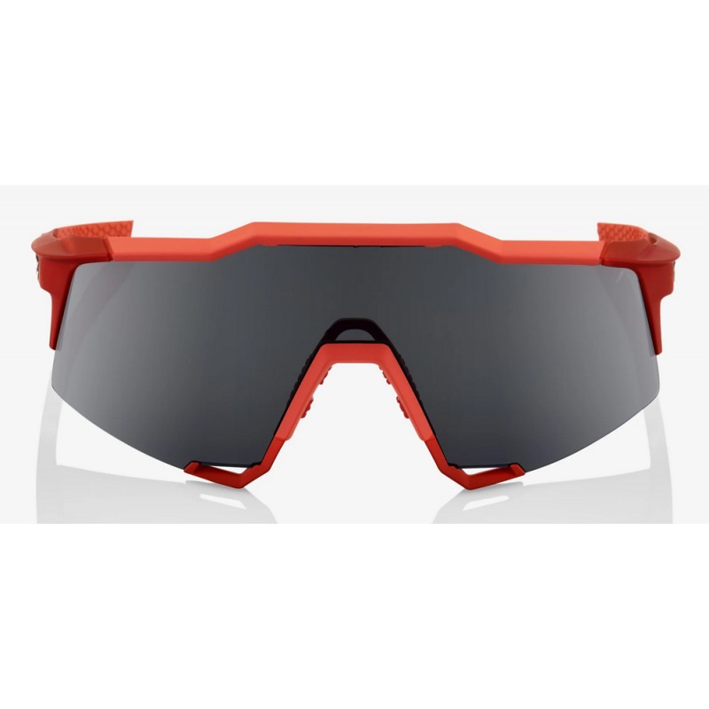 Okulary 100% SPEEDCRAFT Soft Tact Coral - Black Mirror Lens (Szkła Czarne Lustrzane, przepuszczalność światła 11% + Szkła Przeźr
