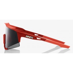 Okulary 100% SPEEDCRAFT Soft Tact Coral - Black Mirror Lens (Szkła Czarne Lustrzane, przepuszczalność światła 11% + Szkła Przeźr