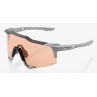 Okulary 100% SPEEDCRAFT Soft Tact Stone Grey - HiPER Coral Lens (Szkła 0000 Smoke, przepuszczalność światła 00% + Szkła Przeźroc