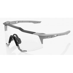 Okulary 100% SPEEDCRAFT Soft Tact Stone Grey - HiPER Coral Lens (Szkła 0000 Smoke, przepuszczalność światła 00% + Szkła Przeźroc