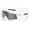 Okulary 100% SPEEDCRAFT SL Matte White - HiPER Silver Mirror Lens (Szkła Srebrne Lustrzane, przepuszczalność światła 14% + Szkła