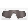 Okulary 100% SPEEDCRAFT SL Matte White - HiPER Silver Mirror Lens (Szkła Srebrne Lustrzane, przepuszczalność światła 14% + Szkła