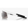 Okulary 100% SPEEDCRAFT SL Matte White - HiPER Silver Mirror Lens (Szkła Srebrne Lustrzane, przepuszczalność światła 14% + Szkła