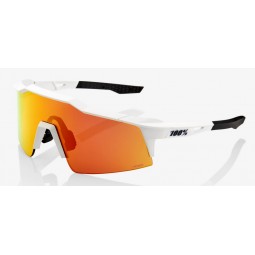 Okulary 100% SPEEDCRAFT SL Soft Tact Off White - HiPER Red Multilayer Mirror Lens (Szkła Czerwone Lustrzane Wielowarstwowe, prze