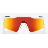 Okulary 100% SPEEDCRAFT SL Soft Tact Off White - HiPER Red Multilayer Mirror Lens (Szkła Czerwone Lustrzane Wielowarstwowe, prze