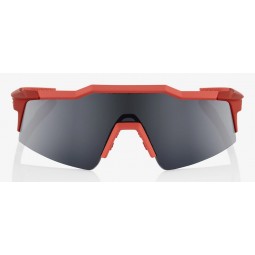 Okulary 100% SPEEDCRAFT SL Soft Tact Coral - Smoke Lens (Szkła Czarne Smoke, przepuszczalność światła 12% + Szkła Przeźroczyste,