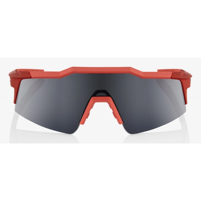 Okulary 100% SPEEDCRAFT SL Soft Tact Coral - Smoke Lens (Szkła Czarne Smoke, przepuszczalność światła 12% + Szkła Przeźroczyste,