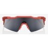Okulary 100% SPEEDCRAFT SL Soft Tact Coral - Smoke Lens (Szkła Czarne Smoke, przepuszczalność światła 12% + Szkła Przeźroczyste,