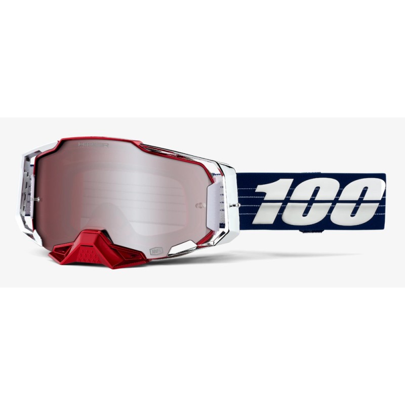 Gogle 100% ARMEGA Googgle LTD LOIC BRUNI HiPER Silver Mirror Lens (Szyba Srebrna Lustrzana, LT 20%-30%) (NEW) (LIMITED EDITION)