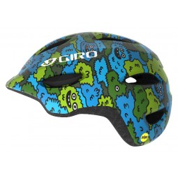 Kask dziecięcy juniorski GIRO SCAMP MIPS blue green creature camo