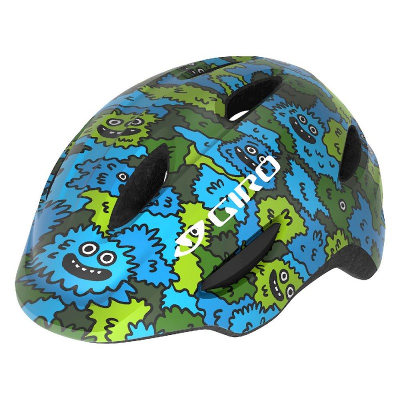 Kask dziecięcy juniorski GIRO SCAMP MIPS blue green creature camo