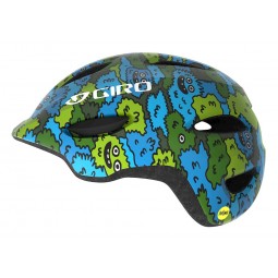 Kask dziecięcy juniorski GIRO SCAMP MIPS blue green creature camo