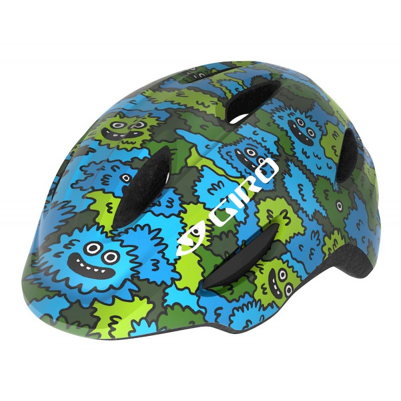 Kask dziecięcy juniorski GIRO SCAMP MIPS blue green creature camo
