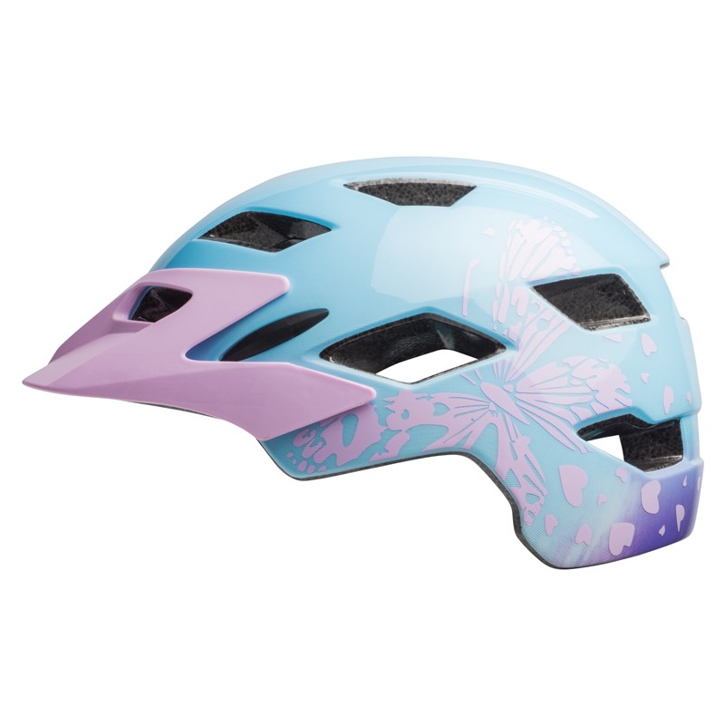 Kask juniorski BELL SIDETRACK gloss lilac flutter roz. Uniwersalny (50–57 cm) (DWZ)