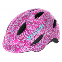 Kask dziecięcy juniorski GIRO SCAMP pink flower land
