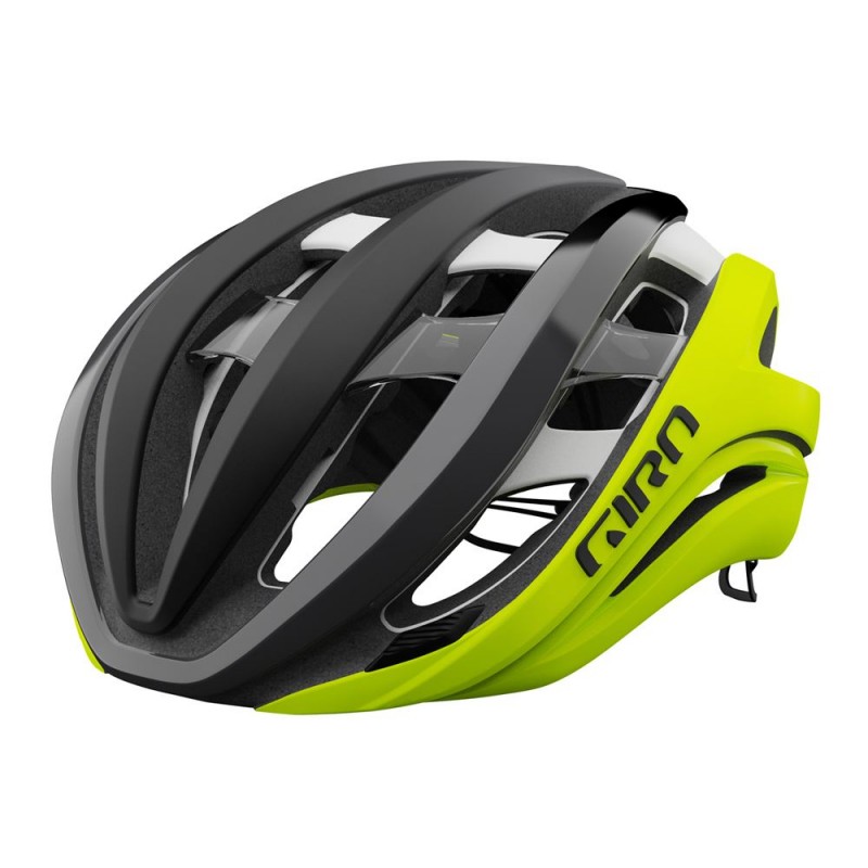 Kask szosowy GIRO AETHER SPHERICAL MIPS matte black fade highlight yellow