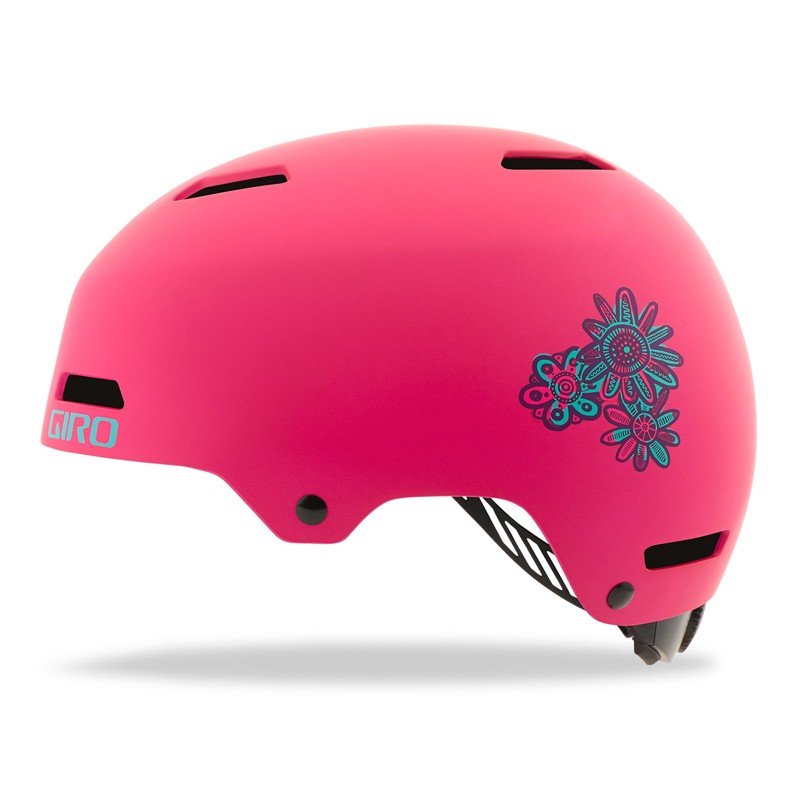 Kask dziecięcy juniorski GIRO DIME FS matte bright pink blossom