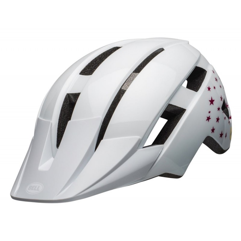 Kask juniorski BELL SIDETRACK II INTEGRATED MIPS white stars roz. Uniwersalny (50–57 cm) (NEW)