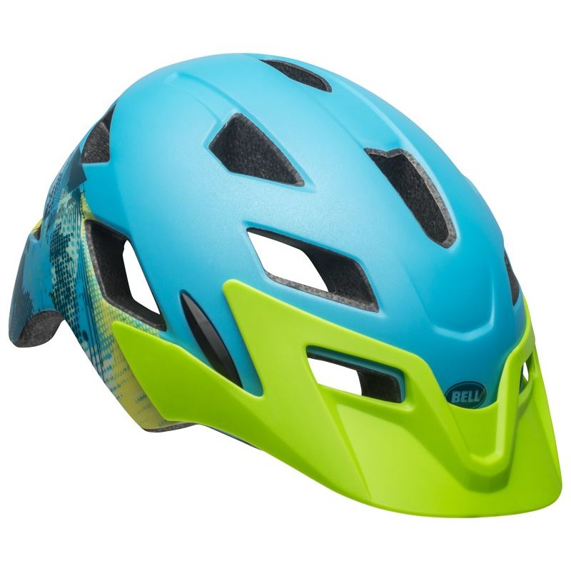 Kask juniorski BELL SIDETRACK gnarly matte bright blue bright green (NEW)