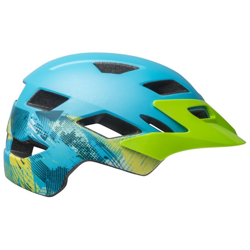 Kask juniorski BELL SIDETRACK gnarly matte bright blue bright green (NEW)