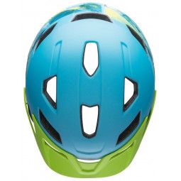 Kask juniorski BELL SIDETRACK gnarly matte bright blue bright green (NEW)