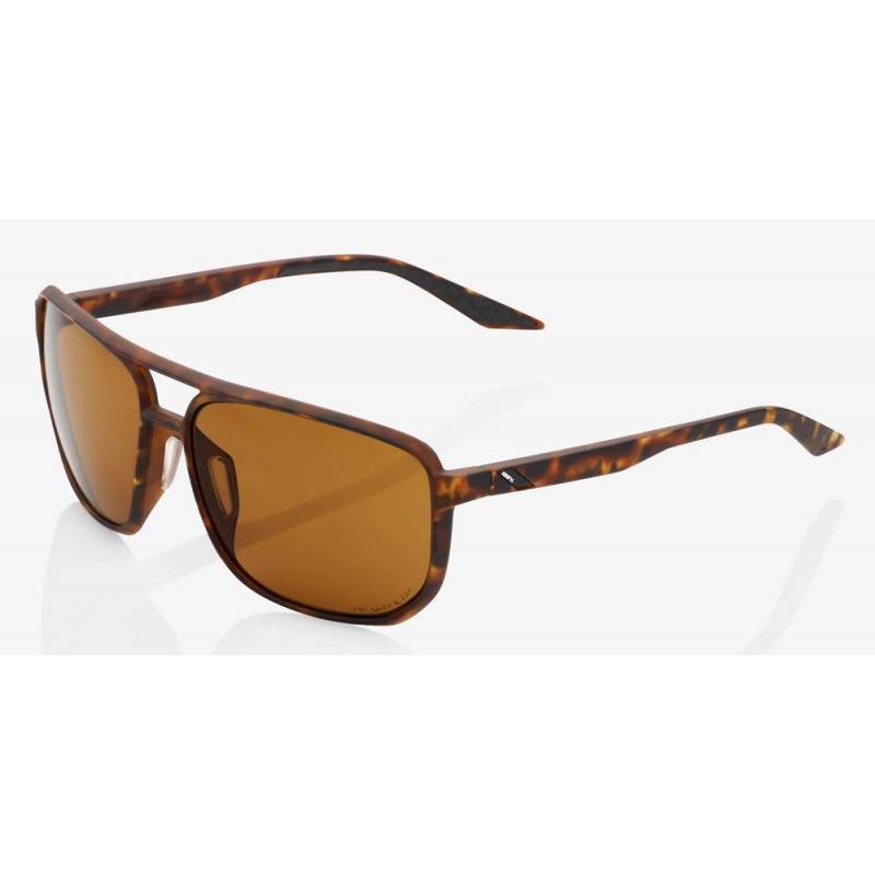 Okulary 100% KONNOR Soft Tact Havana - Bronze PEAKPOLAR Lens (Szkła Polaryzacyjne Brązowe, LT 17%) (NEW)