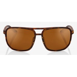 Okulary 100% KONNOR Soft Tact Havana - Bronze PEAKPOLAR Lens (Szkła Polaryzacyjne Brązowe, LT 17%) (NEW)