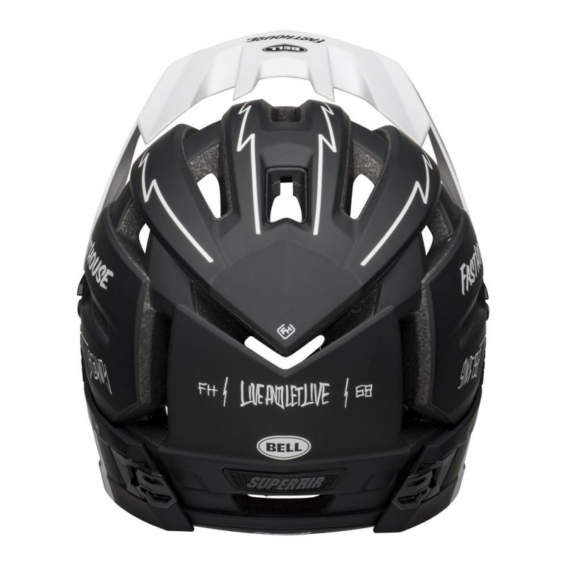 Kask full face BELL SUPER AIR R MIPS SPHERICAL matte black white fasthouse