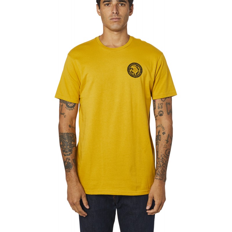T-SHIRT FOX TREAD ON PREMIUM MUSTARD